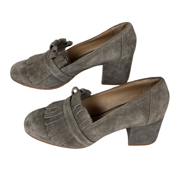 Steve Madden Kate Suede Fringed Loafer Pump Size 6.5 - Picture 4 of 13
